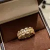 Nuevo anillo de emperador de cinco monedas de oro antiguo chino con diamantes completos año 2025 año del dragón nuevo anillo de cobre lucky con diamantes completos al por mayor