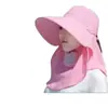 Nueva gorra de protección solar de color liso verano mujer protección cuello ciclismo máscara transpirable sombrero chal sombrero para trabajar sombrero para recolectar té sombrero de sol