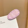 Grampo de Cabelo Pequena Gota D'água Pintado à Mão com Linhas Japonês e Coreano para Mulheres 2025 Novo Clipe Bico de Pato de Alta Qualidade Clipe para Franja Lateral Grampo de Cabelo Acessório de Cabelo