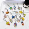 Llavero de dibujos animados de doble cara al por mayor acrílico transparente astronauta hombre del espacio lindo regalo para estudiante colgante de mochila