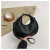 Bolso Estilo Francés Diseño Nicho para Mujer Patrón Tejido Bolso de Mujer de Alta Gama 2023 Nueva Moda Bolso de Axila Curvado en Forma de Media Luna