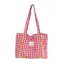 Bolso de hombro a cuadros nuevo, elegante y versátil, bolso de mano de lona ligero de gran capacidad para estudiantes universitarios, bolso para el trabajo para mujeres