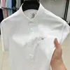 100% algodón primavera y otoño alta calidad camisa bordada algodón manga corta cuello de punta camisa fina para hombre manga corta manga larga top venta al por mayor