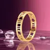 Anillo Romano de Acero de Titanio de Moda Europeo y Americano, Diseño de Anillo Sencillo de Nicho, No se Desvanece, Gama Alta, Anillo de Pareja Personalizado