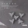 Joyería de circón para arte de uñas Arco de media luna francesa Diamante completo Amor Taladro en forma de V Circón plano Decoración tridimensional para uñas