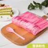 Garfo Longo e Colher de Plástico Descartável para Assar, Garfo para Bolo de Aniversário, Sobremesa, Gelatina, Gelatina de Grama, Colher para Iogurte