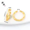 Esperando que o Anel Mobius Dourado Areia Dure Muito Tempo, Anel Sólido Ajustável Acetinado, Estilo Popular para Mulheres