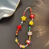 Cadena Original Dopamina Linda para Teléfono Móvil con Cuentas Estrella Cuadros Kt Queso Ccd Cordón Colgante para Cámara