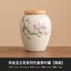 Lata de Té con Caligrafía China Mini Cerámica Pequeña Sellada Almacenamiento de Té Pu'Er Rojo y Verde Caja de Embalaje de Té Vacía Portátil