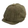 Gorra retro para hombre, boina a cuadros de otoño e invierno, gorra coreana de mediana edad, gorra progresiva informal Joker, venta al por mayor