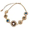 Pulsera Redonda de Dopamina Transfronteriza Europea y Americana Pulsera de Lujo Ligero de Gama Alta Estilo Palacio Retro Pulsera Exquisita Versátil para Mujer