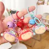 Mini Cabeza de Perro de Acrílico Lilith Llavero de Arena Líquida Muñeca Linda Colgante Destellante Llavero de Regalo