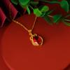 Nuevo collar con colgante de lazo dorado con arena vietnamita para mujer, de primavera, exquisito y bonito accesorio para colgar en la clavícula.