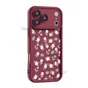 Exclusivamente para exportación: Funda protectora retro floral estilo coreano para iPhone 18 Pro, mate, anticaídas
