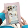 Funda Linda con Bordado de Huella de Patita Cachorro Manzana 17Promax para Teléfono Móvil Nuevo Iphone16 para Mujer Otoño e Invierno Antigolpes Anticaída