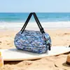Bolsa de Compras Plegable Verde Japonesa de Viaje al Hombro Portátil Espesada para Compras de Verduras Supermercado Bolsa Verde Bolsa de Transporte 210D