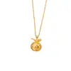 Vietnam Arena Oro Coche Flor Hueca Manzana Colgante Versátil Nicho Moda Viajero Simple Regalo de Navidad para Novia