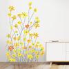 FX-E114 Pequeñas flores amarillas frescas, arbustos de flores, dormitorio, mesita de noche, porche, hogar, decoración de pared, pegatinas de pared autoadhesivas