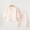 Conjunto Separado para Bebé Primavera y Otoño Unisex para Bebé Apertura Ajustable en la Entrepierna Top de Manga Larga Primavera Otoño Ropa de Otoño Conjunto de Pantalones de Otoño
