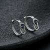 Aretes con Forma de Serpiente para Hombre, Diseño Moderno y de Moda, Aretes Simples Retro con Nudo de Cuerda para Mujer, Joyería Versátil de Alta Gama Personalizada al por Mayor