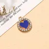 Nuevo Anillo Creativo Colgante de Corazón con Diamantes para Pulsera o Collar DIY Joyería de Lujo Accesible a la Moda