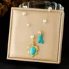 Tendência da Moda Coreana Personalizado Estilo Ins Simples Banhado a Ouro Polvo Tartaruga Turquesa Azul Coral Acessório Pingente Colar