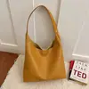 Bolsa tote tecida retrô, de alta qualidade, grande capacidade, couro macio e elegante, adequada para o trajeto diário, bolsa de ombro versátil e pode ser carregada sob o braço