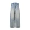 Jeans de pierna ancha de 26 pulgadas para mujer, pantalones cropped rectos adelgazantes, longitud extendida, admite dropshipping