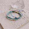 Pulseira Pequena de Água Marinha Japonesa e Coreana Presente para Meninas Miçangas de Arroz Miyuki Japonesas Feito à Mão Pulseira Empilhável de Miçangas