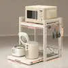 Estante Extensible para Microondas con Altura Ajustable, Estante Multifuncional de Cocina para Arrocera, Horno, Almacenamiento de Electrodomésticos