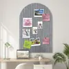 Quadro de Avisos de Feltro em Forma de Arco Placa Acústica Autoadesiva Quadro de Recados para Escritório Sala de Aula
