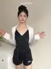Cárdigan Corto de Seda Helada para el Sol de Verano Chal Pequeño Ropa Exterior Deportiva para Yoga Blusa de Fitness Sensación Fresca Hombro Manga de Hielo