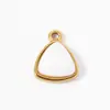 Estilo de lujo triángulo óvalo irregular piedra natural colgante popular transfronterizo diy acero inoxidable colgante