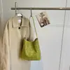 Bolso de Hombro Tejido de Color Sólido Estilo Coreano para el Brazo 2026 Verano Nuevo Moda Bolso de Mano Casual Gran Capacidad de Hombro de Moda