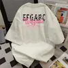 Camiseta de Manga Corta con Estampado de Letras Tie-Dye de Moda Verano 2025 Nuevo Casual Holgado Top para Pareja Ins
