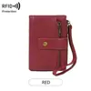 Nova carteira curta com múltiplos compartimentos para cartões transfronteiriça, 70% de desconto, clutch retrô fashion europeu e americano, carteira feminina anti-magnética RFID