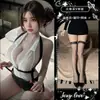 Lencería Erótica Tallas Grandes Lencería Sexy de Secretaria Escote Profundo Transparente Conjunto de Lencería de Amor Cremallera Sin Entrepierna No Necesita Quitarse qqny Set