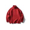 Ropa para Hombre North Boundary Marca de Moda Americana Otoño 2025 Nuevo Suéter de Cuello Alto con Media Cremallera Suéter Pulóver de Color Sólido para Hombre