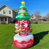 Enfeite de carrossel giratório criativo exclusivo transfronteiriço para gramado e jardim, modelo inflável grande, ótimo item de decoração de Natal