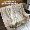 Bufanda Protectora del Sol para Viaje Floral Beige Extra Grande Pañuelo de Algodón y Lino Bufanda de Seda para Mujer Bufanda Cuadrada Grande 130cm Chal Dos en Uno