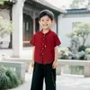 Camisa Estilo Chino para Niños Estilo Chino Nuevo Estilo Antiguo Verano Traje Tang Niñito Ropa Estilo Chino Nuevo