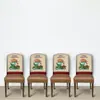 Banderola de Mesa y Funda de Silla Navideña Nueva Transfronteriza Decoraciones Navideñas Terciopelo Cepillado Impreso por Ambos Lados Decoración de Ambiente para Restaurante