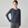 Nueva colección de otoño e invierno: Suéter de cuello redondo 100% cachemir puro, de corte holgado y tejido versátil, suave y cálido