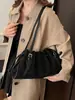 Bolso de Hombro Retro con Pliegues Transfronterizo para Viajes de Negocios para Mujer Nuevo Otoño/Invierno 2026 Gran Capacidad Casual de Hombro o Debajo del Brazo para Mujer