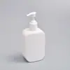 Fornecimento de Fábrica 500 ml Frasco de Álcool em Gel Prensado PE Quadrado Redondo Frasco Vazio de Água Desinfetante
