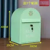 Buzón de Hierro Forjado Estilo Británico Montado en Pared con Cerradura, Caja de Amor