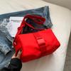 Bolsa de Ombro Klein Blue Toast Bag 2026 Outono Novo Tecido de Nylon Bolsa de Ombro Almofada Bolsa Feminina Casual Bolsa Transversal