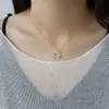 080 Collar de Plata de Ley S925 Coreano INS Corazón Irregular Cóncavo-Convexo Collar de Cadena de Plata para Mujer Adornos de Clavícula
