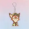 Zootopia Nick el Zorro Judy la Coneja Mochila de Acrílico Ultra Transparente Colgante Lindo Regalo Periférico Adorable y Lindo