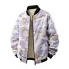 Tamanho Europeu Jaqueta Transfronteiriça Masculina de Veludo Engrossada Jaqueta Bomber de Inverno Casual ao Ar Livre Uniforme de Baseball Camuflado